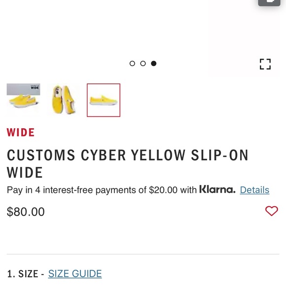 Brand new never worn yellow slip on vans - Picture 4 of 4